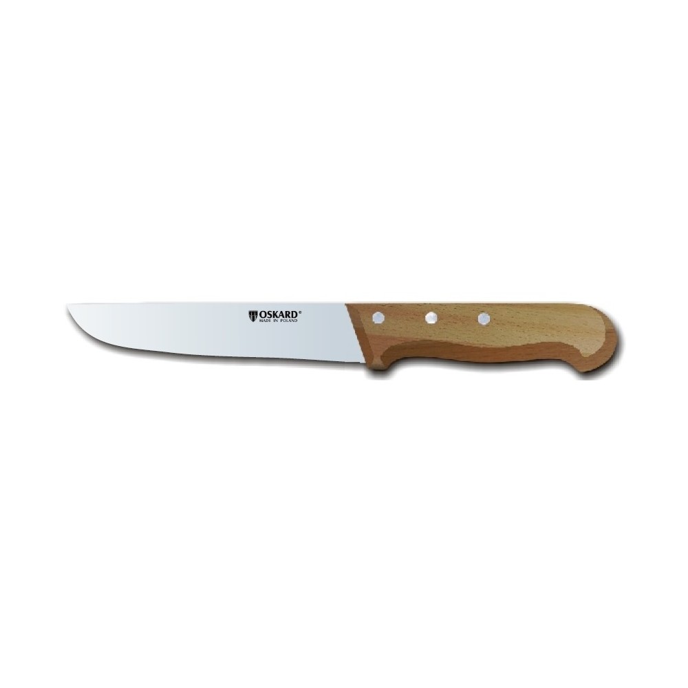 Řeznický nůž NK 031 - dřevěná rukojeť, 17,5 cm, čepel